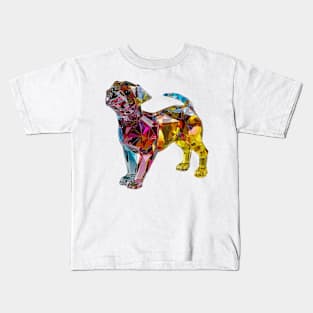 Colourful Crystal Glass Dog Figurine Kids T-Shirt